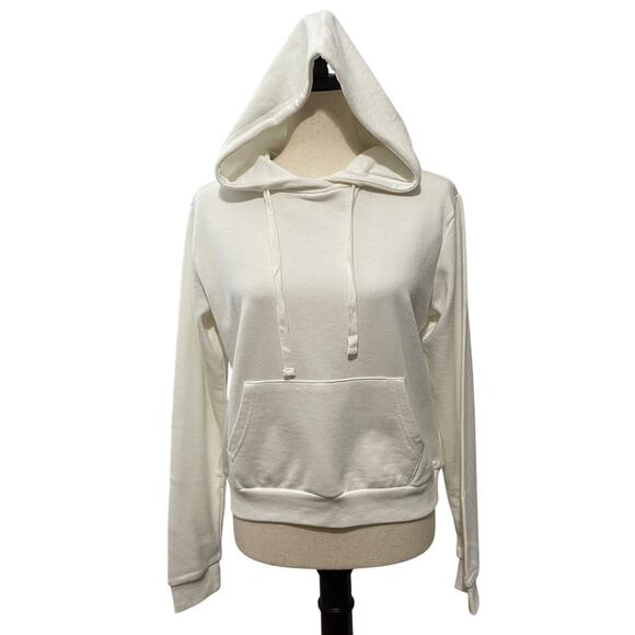 Forever 21 Cream Hooded Pullover Sweatshirt Everyday Basic Hoodie Women's Size S - Picture 5 of 12